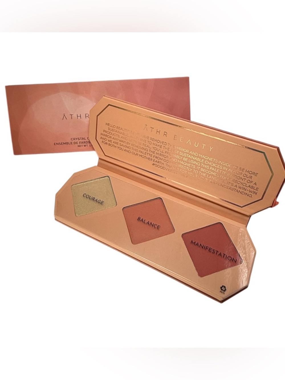 ATHR Beauty Amber Crystal Charged Cheek Palette Vegan